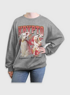 DC Comics Superman Krypto Superman's Best Friend Girls Oversized Sweatshirt BoxLunch Web Exclusive