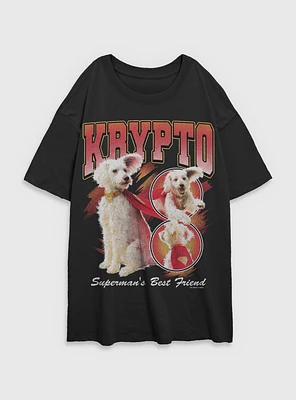 DC Comics Superman Krypto Superman's Best Friend Girls Oversized T-Shirt BoxLunch Web Exclusive