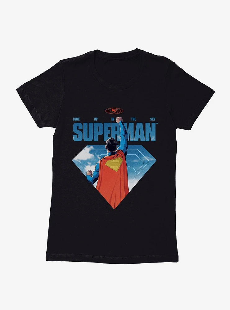 DC Comics Superman Look Up Animation Womens T-Shirt