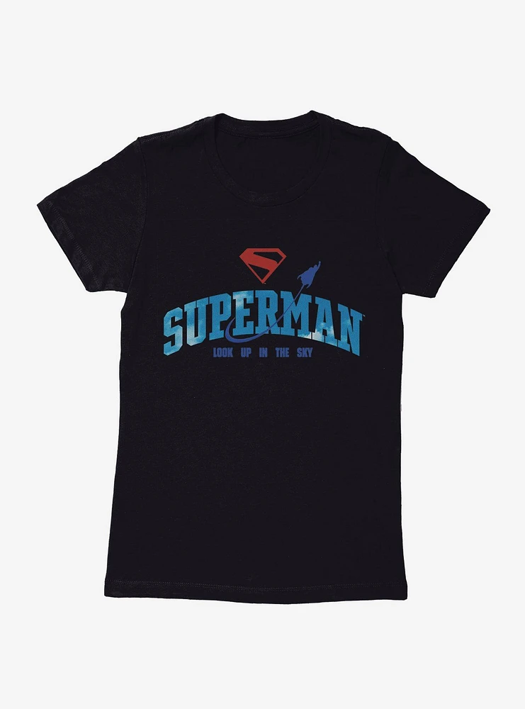 DC Comics Superman Look Up The Sky Logo Womens T-Shirt