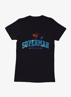 DC Comics Superman Look Up The Sky Logo Womens T-Shirt