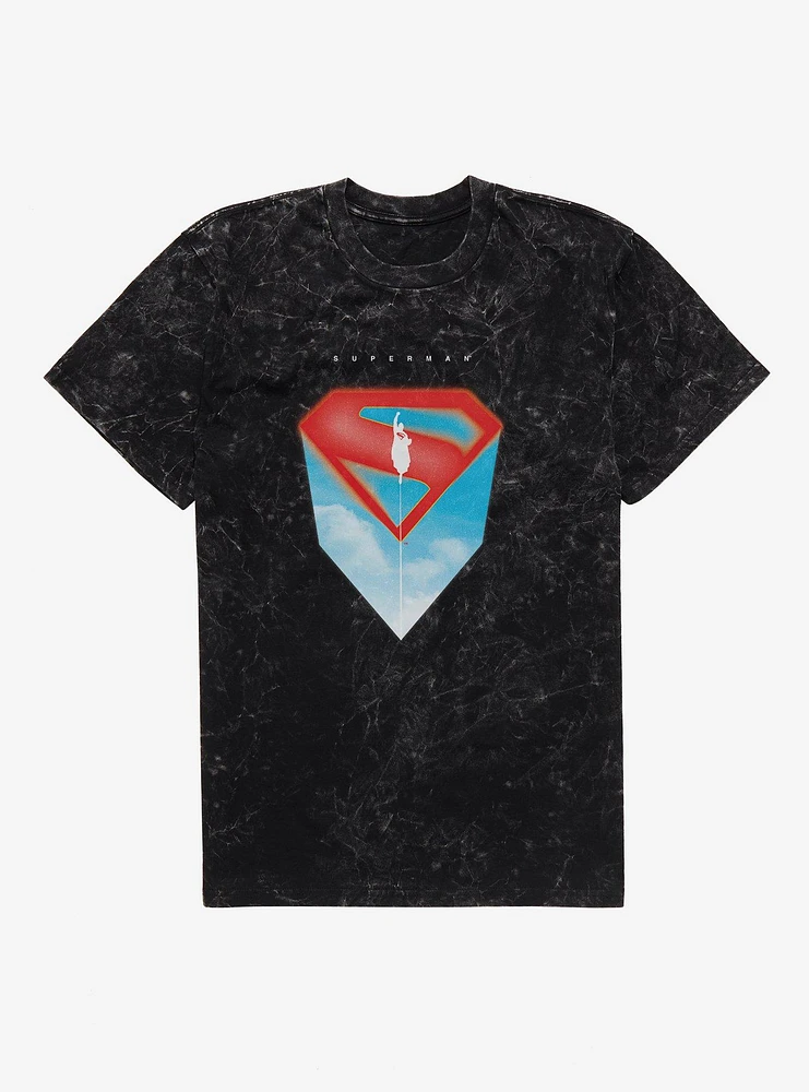 DC Comics Superman Flying Silhouette Mineral Wash T-Shirt