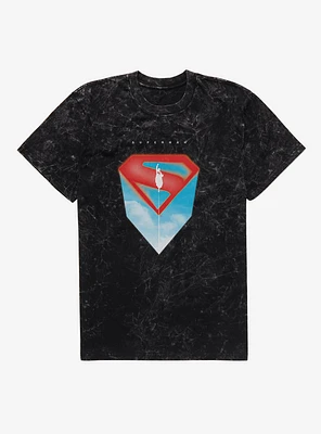 DC Comics Superman Flying Silhouette Mineral Wash T-Shirt