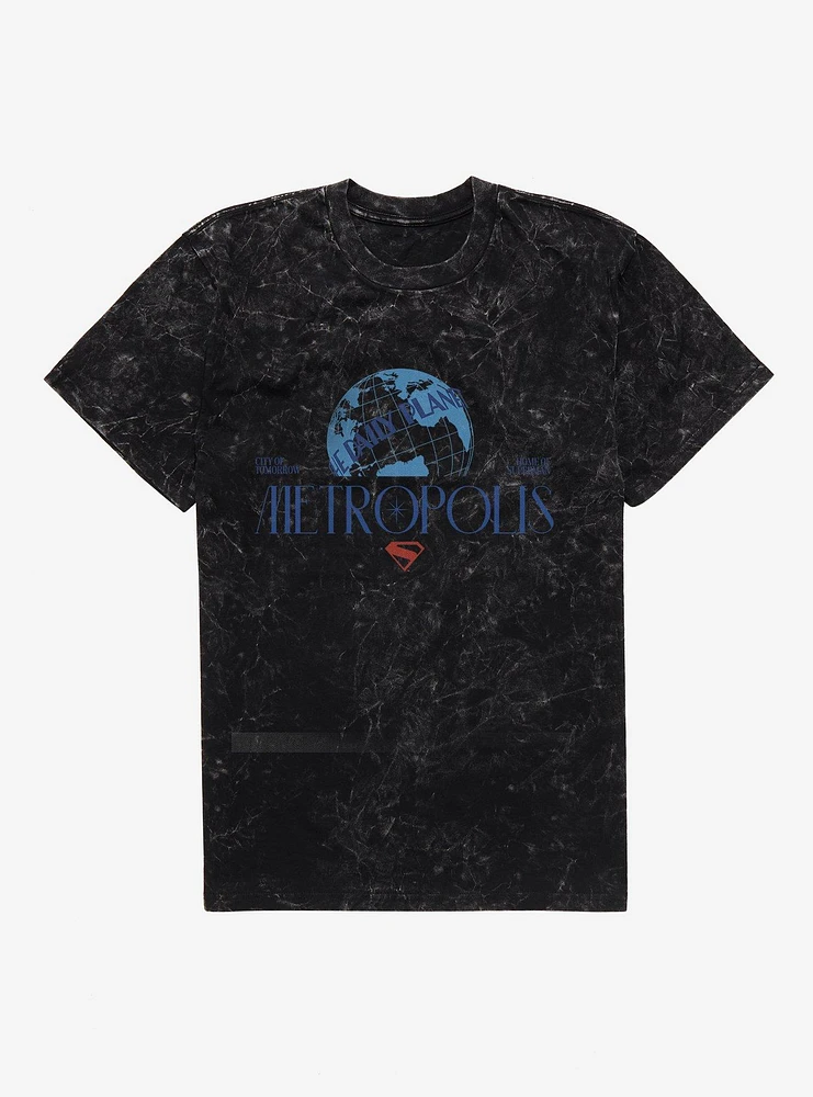 DC Comics Superman Metropolis Mineral Wash T-Shirt