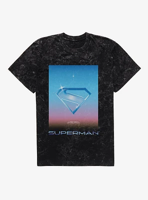 DC Comics Superman Crystal Logo Mineral Wash T-Shirt