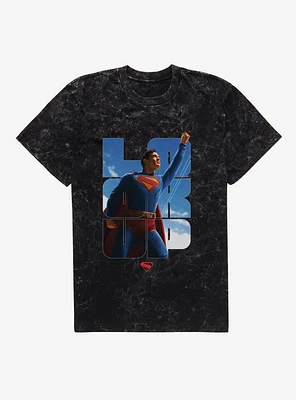 DC Comics Superman Look Up Mineral Wash T-Shirt