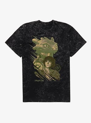 How To Train Your Dragon Hiccup and Toothless Mineral Wash T-Shirt