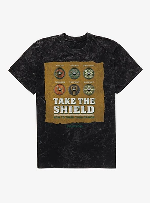 How To Train Your Dragon Take The Shield Mineral Wash T-Shirt