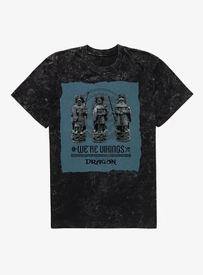 How To Train Your Dragon We're Vikings Mineral Wash T-Shirt
