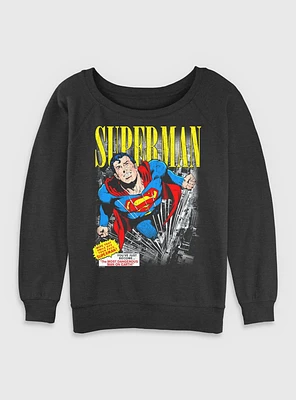DC Comics Superman Vintage Girls Slouchy Sweatshirt BoxLunch Web Exclusive