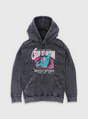 DC Comics Superman Greatest Defender Mineral Wash Hoodie BoxLunch Web Exclusive
