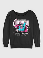 DC Comics Superman Greatest Defender Girls Slouchy Sweatshirt BoxLunch Web Exclusive