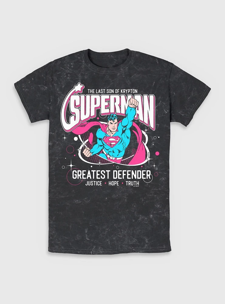 DC Comics Superman Greatest Defender Mineral Wash T-Shirt BoxLunch Web Exclusive