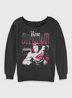 DC Comics Superman Rise Truth Justice Hope Girls Slouchy Sweatshirt BoxLunch Web Exclusive