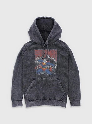 DC Comics Superman Unchained Mineral Wash Hoodie BoxLunch Web Exclusive