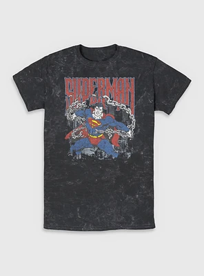 DC Comics Superman Unchained Mineral Wash T-Shirt BoxLunch Web Exclusive