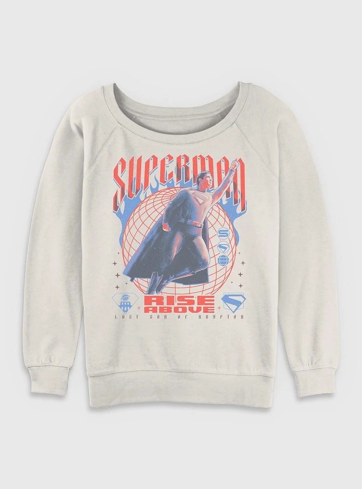 DC Comics Superman Rise Above Girls Slouchy Sweatshirt BoxLunch Web Exclusive