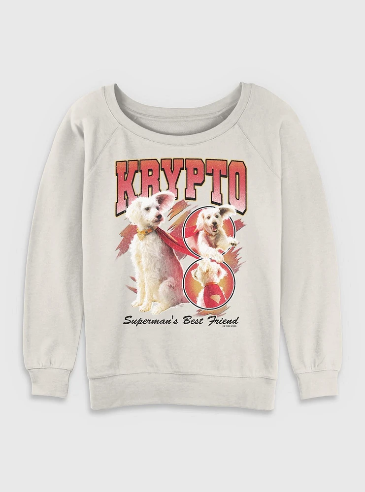 DC Comics Superman Krypto Superman's Best Friend Girls Slouchy Sweatshirt BoxLunch Web Exclusive