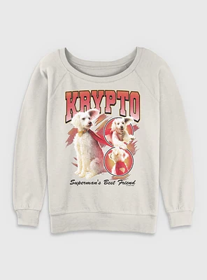 DC Comics Superman Krypto Superman's Best Friend Girls Slouchy Sweatshirt BoxLunch Web Exclusive