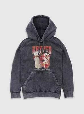 DC Comics Superman Krypto Superman's Best Friend Mineral Wash Hoodie BoxLunch Web Exclusive
