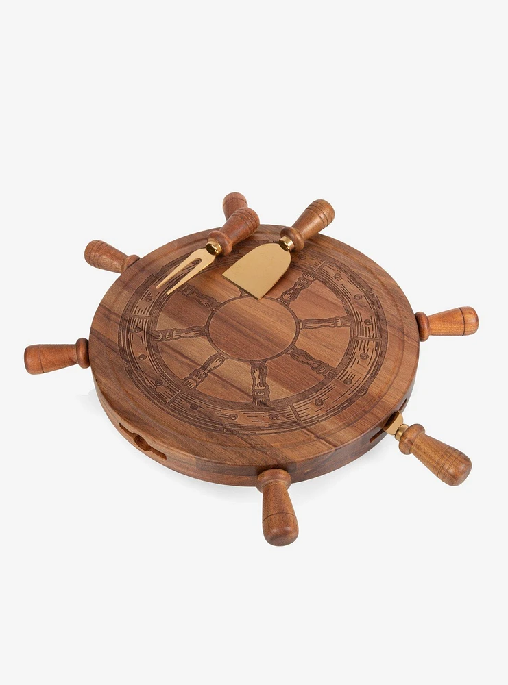 Helmsman Lazy Susan Cheese Board With Tool Set