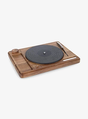 Turntable Acacia and Slate Cheese Board With Knife