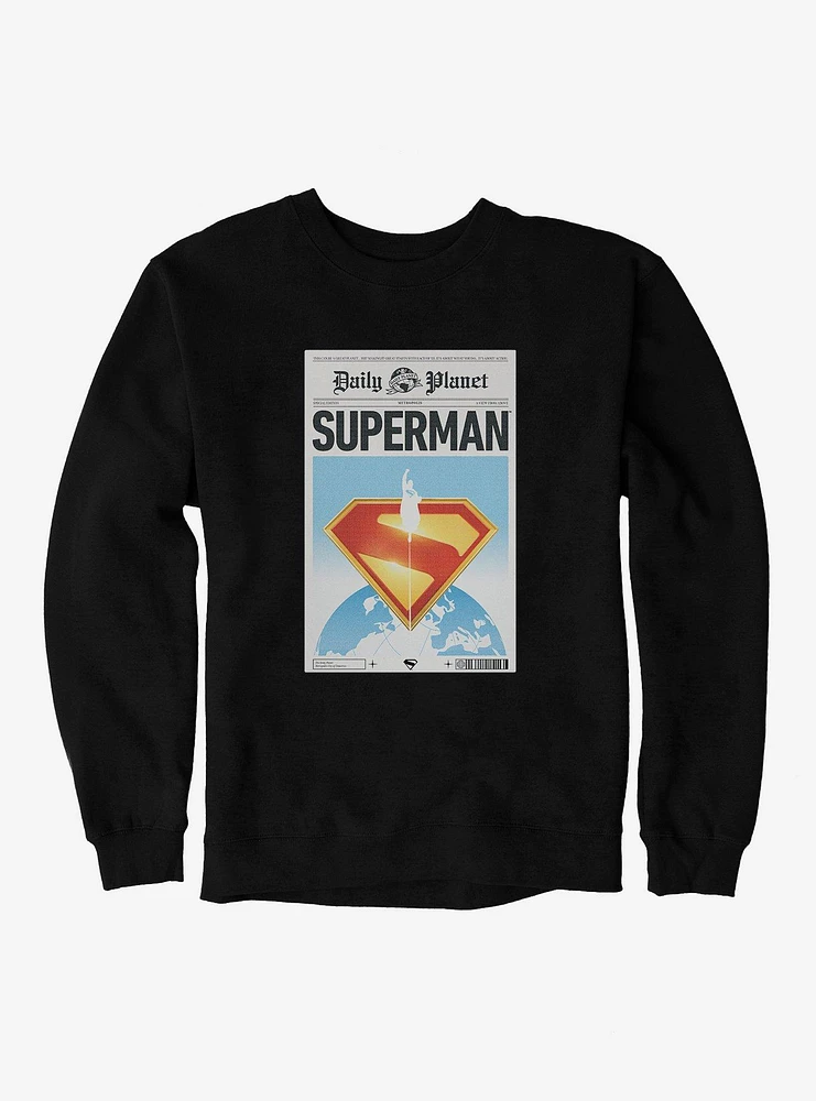 DC Comics Superman Daily Planet Front Page Sweatshirt