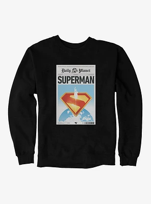 DC Comics Superman Daily Planet Front Page Sweatshirt