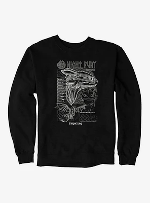 How To Train Your Dragon Night Fury Stats Sweatshirt