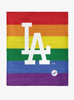 MLB Los Angeles Dodgers Pride Series Silk Touch Throw Blanket