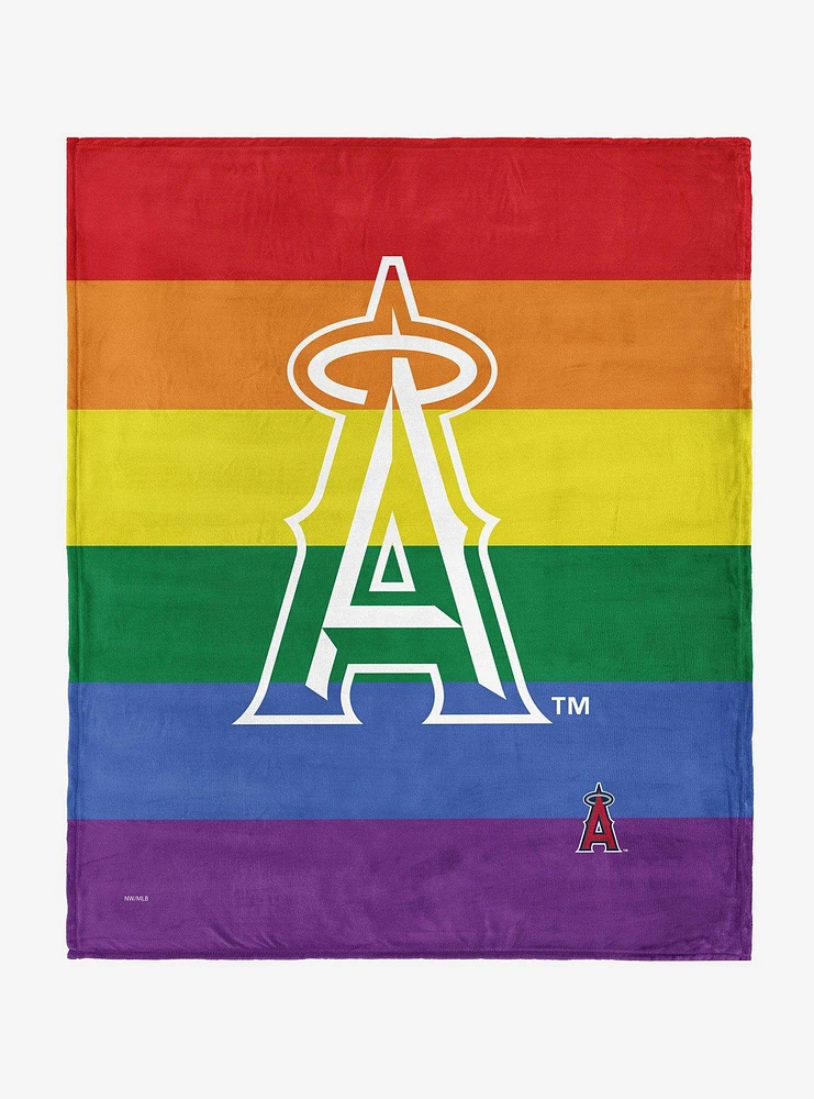 MLB Los Angeles Angels Pride Series Silk Touch Throw Blanket
