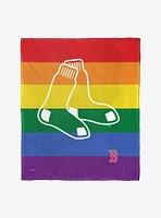 MLB Boston Red Sox Pride Series Silk Touch Throw Blanket