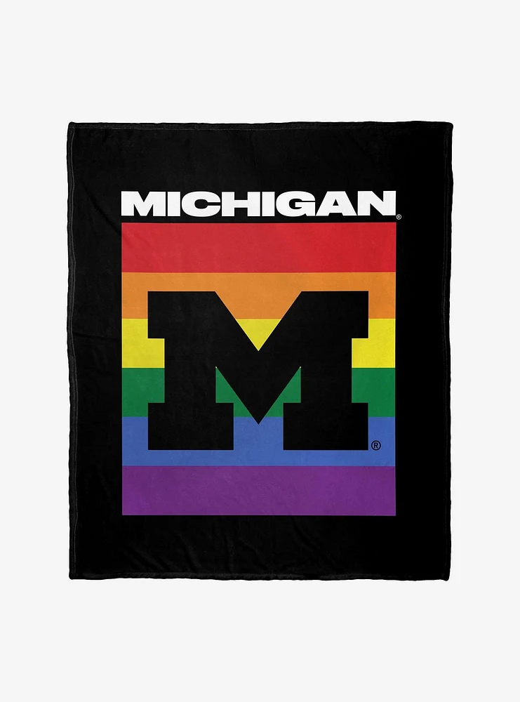 NCAA Michigan Pride Series Silk Touch Throw Blanket