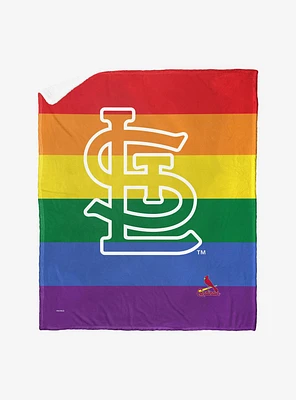MLB St. Louis Cardinals Pride Series Silk Touch Sherpa Throw Blanket
