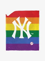 MLB New York Yankees Pride Series Silk Touch Sherpa Throw Blanket