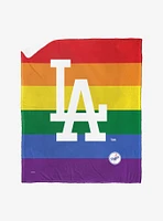MLB Los Angeles Dodgers Pride Series Silk Touch Sherpa Throw Blanket