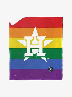 MLB Houston Astros Pride Series Silk Touch Sherpa Throw Blanket