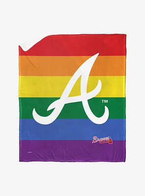MLB Atlanta Braves Pride Series Silk Touch Sherpa Throw Blanket