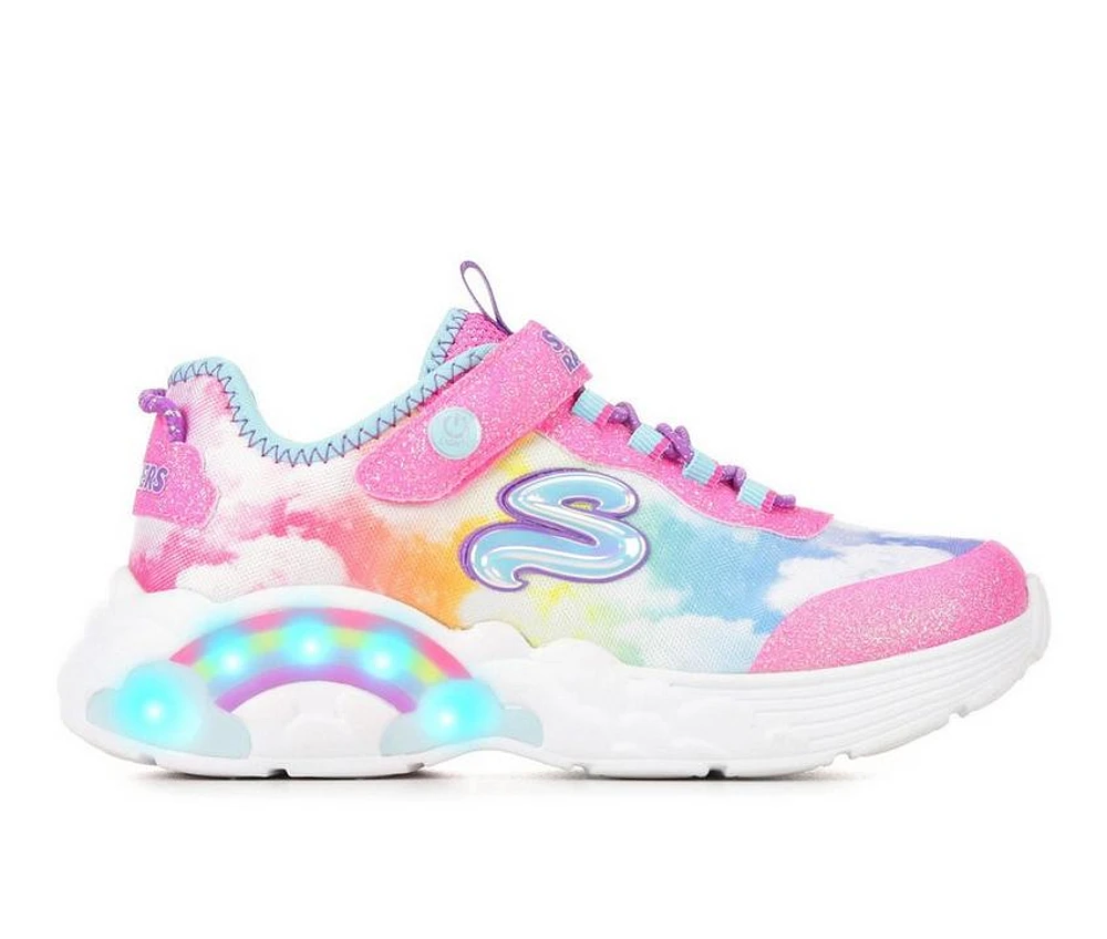 Girls' Skechers Little Kid Rainbow Racer Light-Up Wedge Sneakers