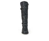 Women's Journee Collection Bite Wide Calf Knee High Boots