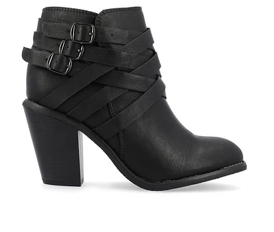 Women's Journee Collection Strap Wide Width Booties