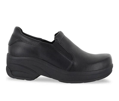 Women's Easy Works by Street Appreciate Black Leather Slip-Resistant Clogs