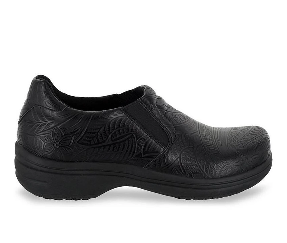 Women's Easy Works by Street Bind Embossed Leather Slip-Resistant Clogs