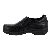 Women's Easy Works by Street Bind Embossed Leather Slip-Resistant Clogs