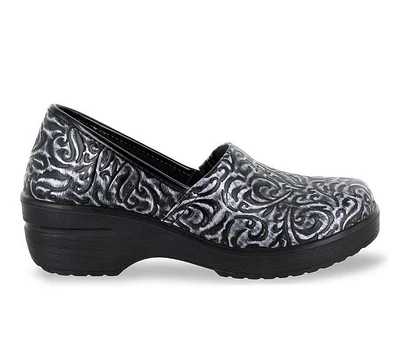 Women's Easy Works by Street Laurie Silver Artisan Slip-Resistant Clogs