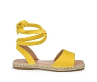 Women's Journee Collection Emelie Espadrille Tie-Up Sandals