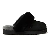 Fireside by Dearfoams Women's Sydney Genuine Sherling Scuff Slippers