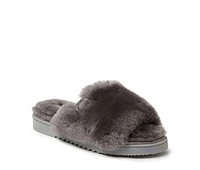 Fireside by Dearfoams Women's Cairns Genuine Sherling Slide Slippers