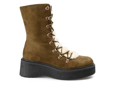 Women's Journee Collection Kannon Platform Lace-Up Boots