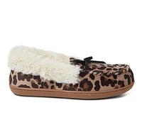 Dearfoams Kristen Holiday Tie Moccasin Slippers